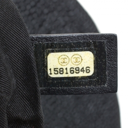 Chanel Black Quilted Caviar Leather Half Moon Wallet On Chain