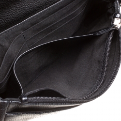 Chanel Black Quilted Caviar Leather Half Moon Wallet On Chain