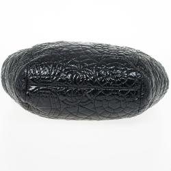 Pre Owned Chanel Black Patent Quilted CC XL Hobo 