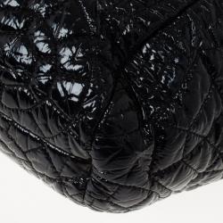 Pre Owned Chanel Black Patent Quilted CC XL Hobo 