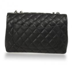 مملوكة مسبقًا Chanel Black Caviar Jumbo Flap