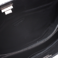 Pre Owned Chanel Black Quilted Aged Calfskin Leather Large Reissue Tote