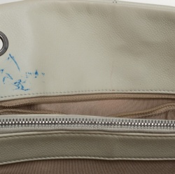 Pre Owned Chanel Off White Quilted Caviar Leather Timeless Shopper Tote