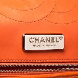 Chanel Orange Alligator Jumbo Classic Double Flap Bag