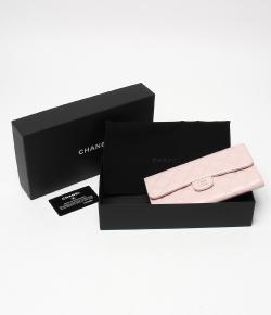 Chanel Pink Quilted Leather Long Wallet 