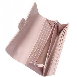 Chanel Pink Quilted Leather Long Wallet 