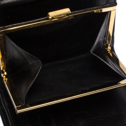 Chanel Black Patent Vintage CC Compact Wallet