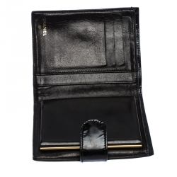 Chanel Black Patent Vintage CC Compact Wallet