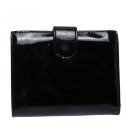 Chanel Black Patent Vintage CC Compact Wallet