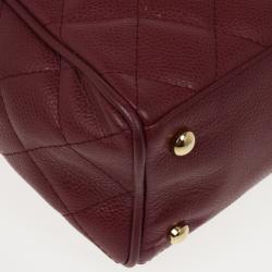 Pre Owned Chanel Caviar Skin Mini Boston Handbag