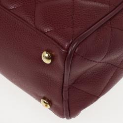Pre Owned Chanel Caviar Skin Mini Boston Handbag