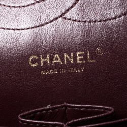 Pre Owned حقيبة شانيل جامبو كلاسيك جلد كافيار أسود مبطن بقلاب مزدوج