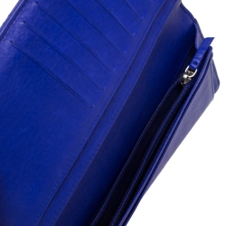 Chanel Purple Wild Stitch Quilted Leather Yen Bifold Wallet