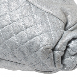 مملوكة مسبقًا Chanel Grey Shimmer Quilted  Jersey  Melrose Bag