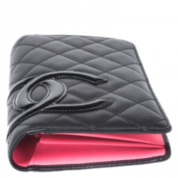 Chanel Black Leather Cambon Ligne Bifold Wallet