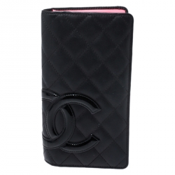 Chanel Black Leather Cambon Ligne Bifold Wallet Chanel