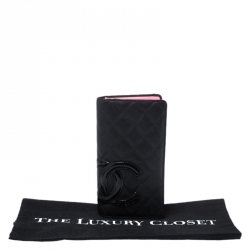 Chanel Black Leather Cambon Ligne Bifold Wallet