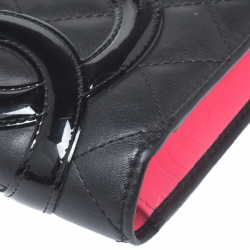 Chanel Black Leather Cambon Ligne Bifold Wallet