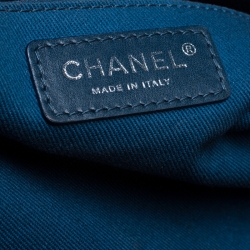 Pre Owned حقيبة يد شانيل "تايمليس CC شوبر" جلد مبطن أزرق