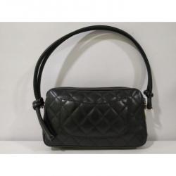 Pre Owned Chanel Black Quilted Leather Cambon Ligne Pochette