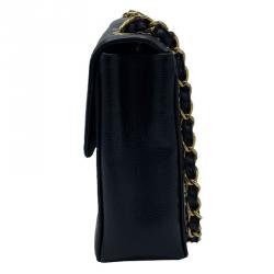 Pre Owned Chanel Black Vertical Quilted Leather Jumbo Vintage Classic Single Flap Bag