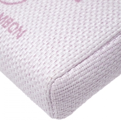 Pre Owned Chanel Light Pink Raffia Deauville Phone Chain Clutch