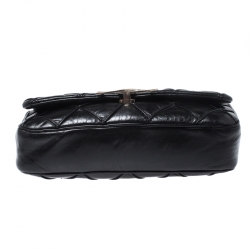 Pre Owned Chanel Black Leather Diamond Stitch CC Flap Shoulder Bag