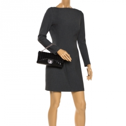 Pre Owned Chanel Black Vertical Quilted Leather Medium Timeless Flap Bag