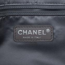 Pre Owned Chanel Silver Leather Ice Cube Limited Edition Flap Bag