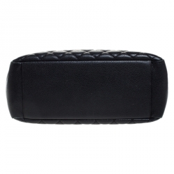 Pre Owned Chanel Black Quilted Caviar Leather Grand Shopper Tote