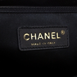 Pre Owned Chanel Black Quilted Caviar Leather Grand Shopper Tote