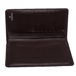 Chanel Black Quilted Leather CC Long Wallet
