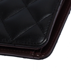 Chanel Black Quilted Leather CC Long Wallet