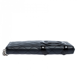 Chanel Black Quilted Leather Cambon Ligne Zippy Organizer Wallet