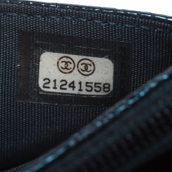 مملوكة مسبقًا Chanel Metallic Blue Lizard Classic WOC Clutch Bag