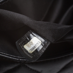 Pre Owned Chanel Black Soft Leather Maxi Accordion Flap Bag