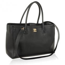 مملوكة مسبقًا Chanel Black Caviar Leather Cerf Executive Large Tote Bag
