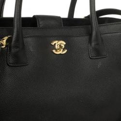 مملوكة مسبقًا Chanel Black Caviar Leather Cerf Executive Large Tote Bag