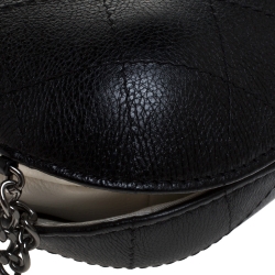 Pre Owned Chanel Black/White Quilted Leather Small Gabrielle Bucket Bag