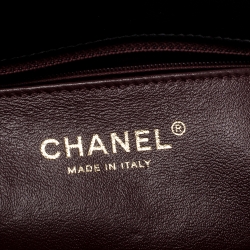 Pre Owned Chanel Black Quilted Leather Retro Clasp Flap Bag