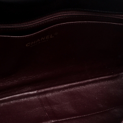 Pre Owned Chanel Black Quilted Leather Retro Clasp Flap Bag