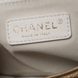 مملوكة مسبقًا Chanel Gold/Black Deer Leather Canebiers Jumbo Flap Bag