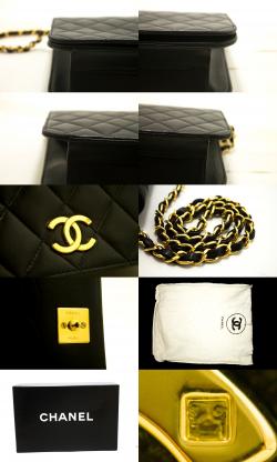 Pre Owned Chanel Black Quilted Leather Vintage Full Flap Bag