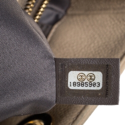 Pre Owned حقيبة يد شانيل "غراند شوبر" جلد كافيار مبطن بيج