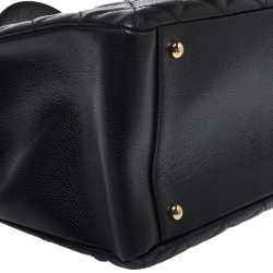 Pre Owned Chanel Black Quilted Caviar Leather XL Grand Shopper Tote