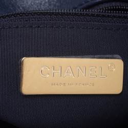 Pre Owned Chanel Blue Quilted Leather 19 Flap Bag
