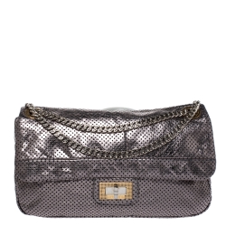 Chanel 2.55 Gold Perforated Drill Metallic Flap Bag ○ Labellov