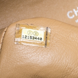 مملوكة مسبقًا حقيبة شانيل قلاب مزدوج كلاسيك متوسطة جلد مبطنة برتقالية