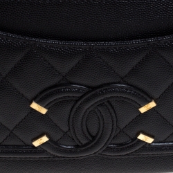 Pre Owned Chanel Black Caviar Leather Bi Classic Belt Bag