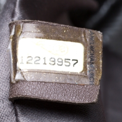 Pre Owned Chanel Metallic Grey Vinyl Rock in Moscow Flap Bag